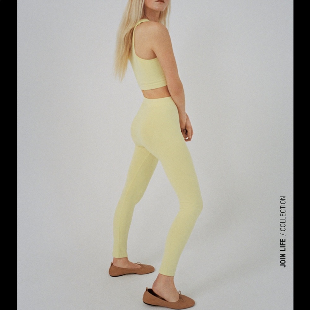 Zara Yellow Seamless Leggings